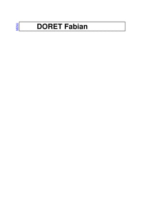 MENU



       DORET Fabian
 