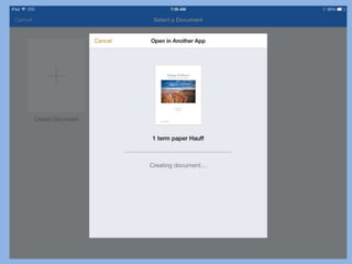 Handing in Work on iPad with Edmodo