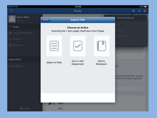 Handing in Work on iPad with Edmodo