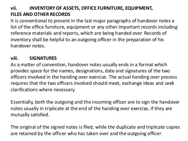 handing over taking over document format rome fontanacountryinn com handing over notes template