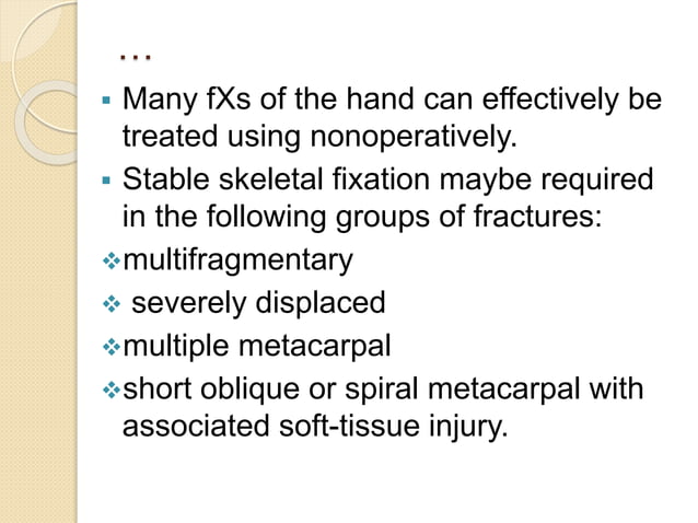 Hand Injuries & Their Managements | PPTX