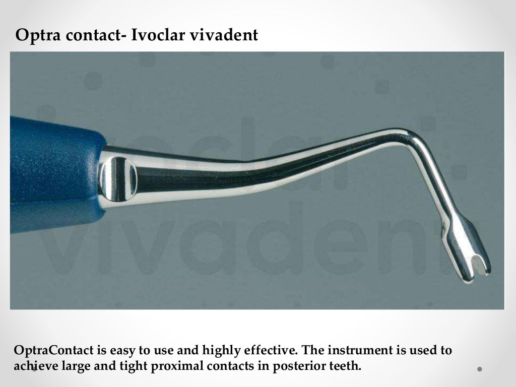 Hand instruments in operative dentistry