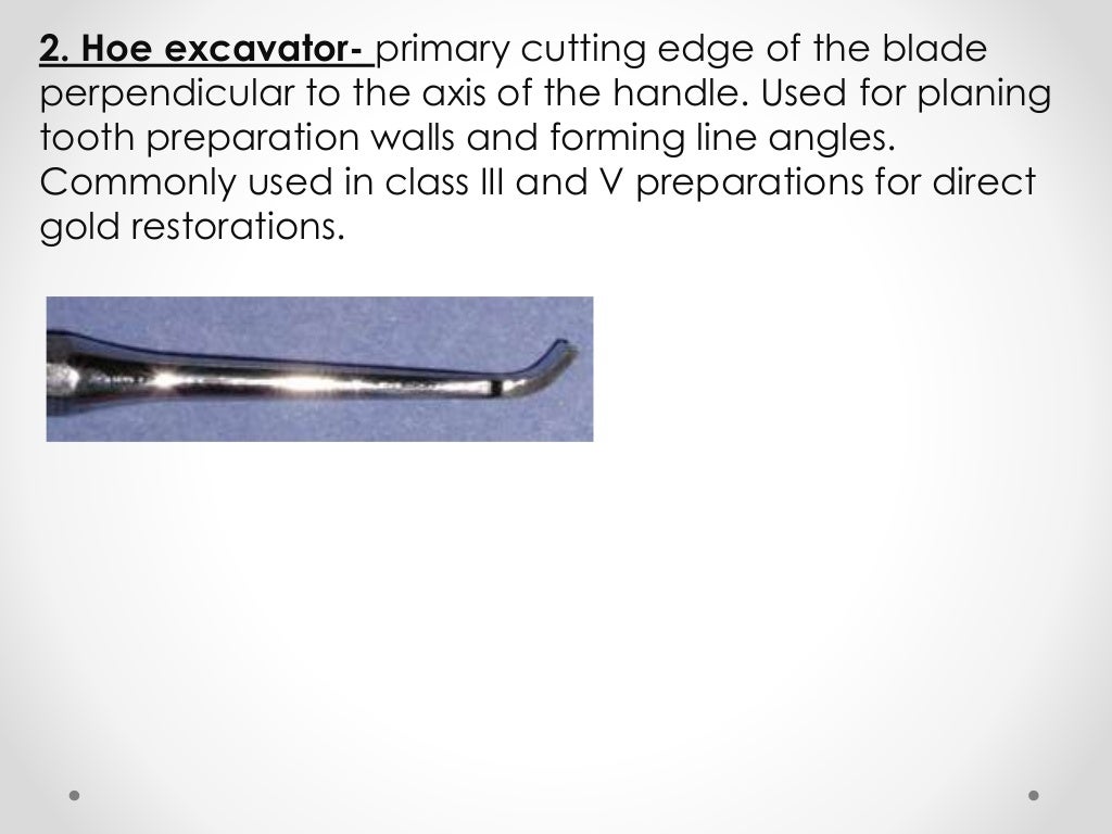 Hand instruments in operative dentistry