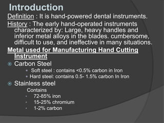 Hand cutting instruments | PPTX