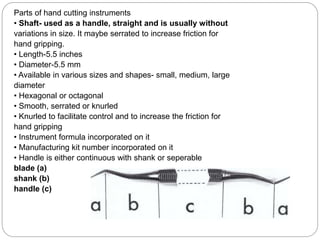 HAND INSTRUMENTS, classification, types and uses | PPTX