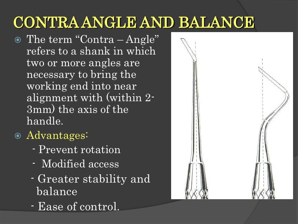 Hand instruments in operative dentistry