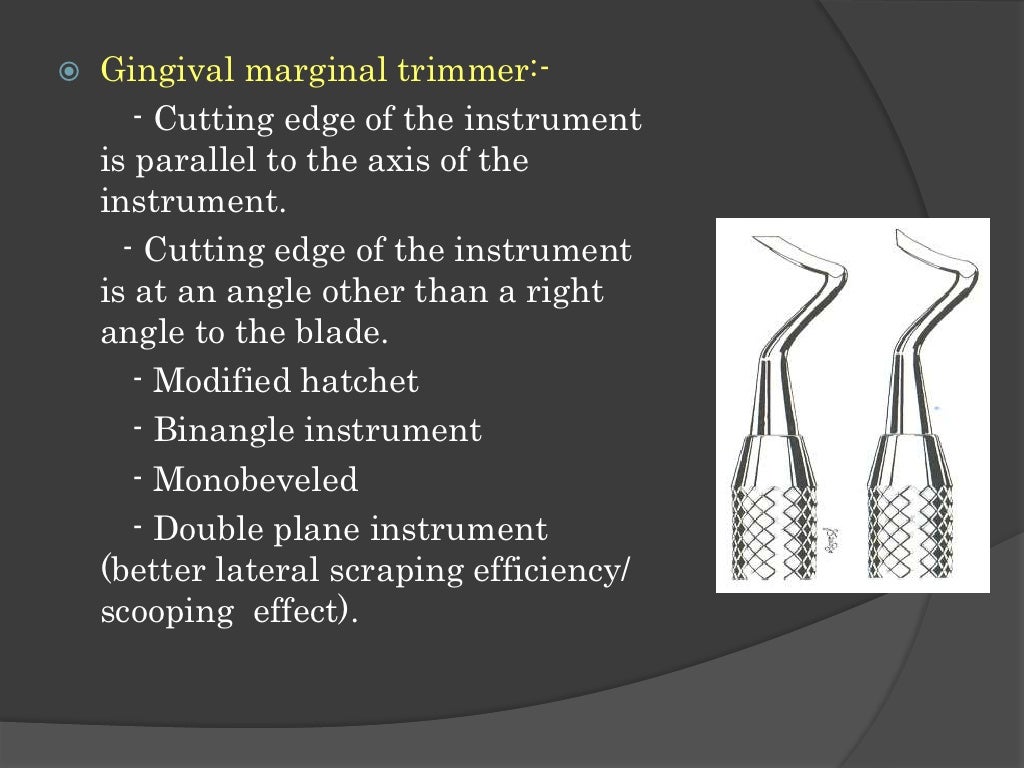Hand instruments in operative dentistry