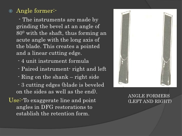 Hand instruments in operative dentistry