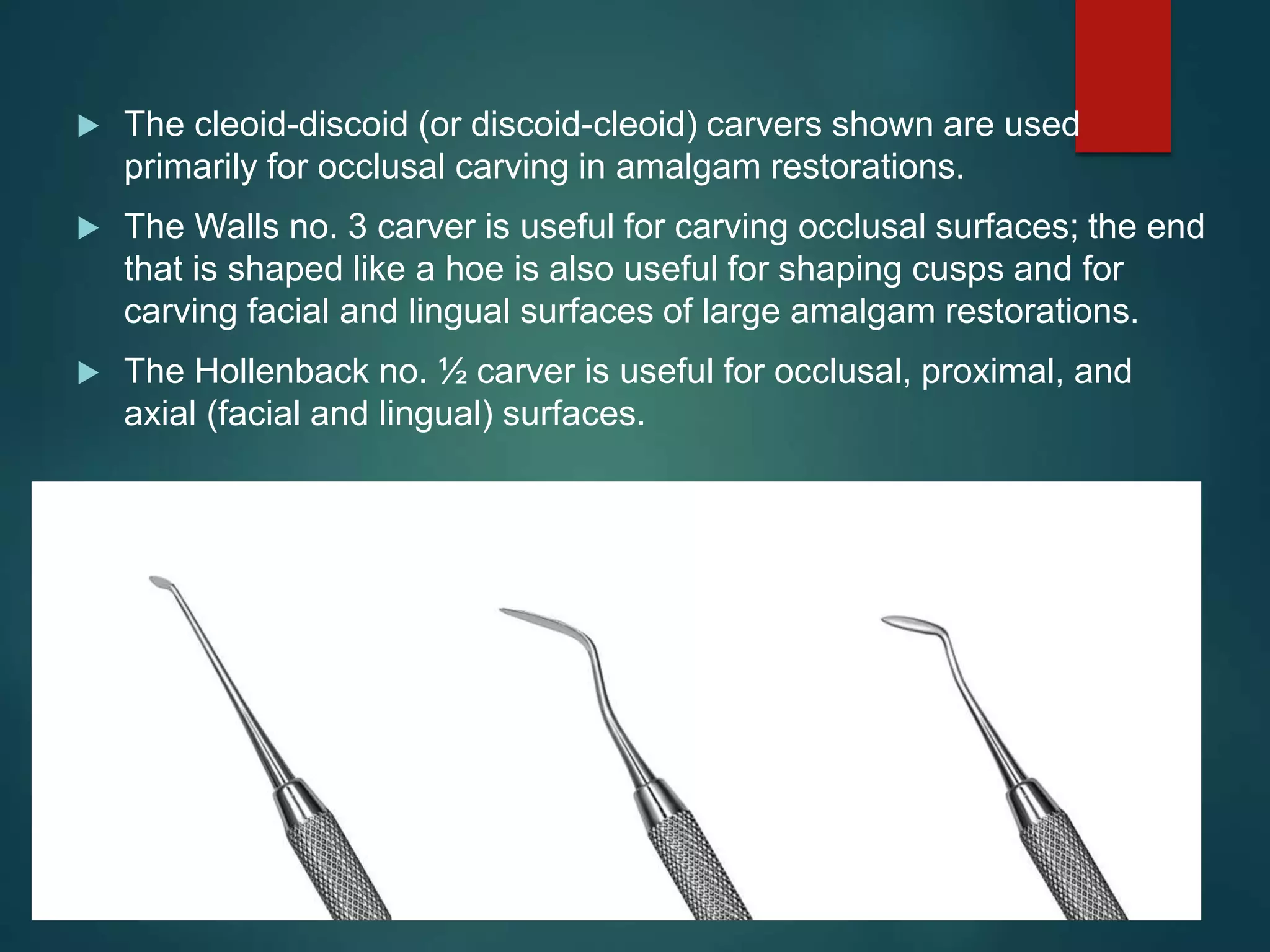 Hand instruments in operative dentistry 2 nd yr | PPTX