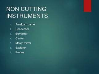 Curator Instrument Hand instruments in operative dentistry 2 nd yr | PPTX