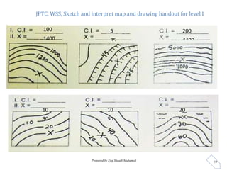JPTC, WSS, Sketch and interpret map and drawing handout for level I
Prepared by Eng Shuaib Muhumed 19
10
30
10
30
20
0
100...