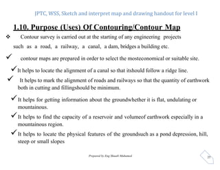 JPTC, WSS, Sketch and interpret map and drawing handout for level I
Prepared by Eng Shuaib Muhumed 25
1.10. Purpose (Uses)...