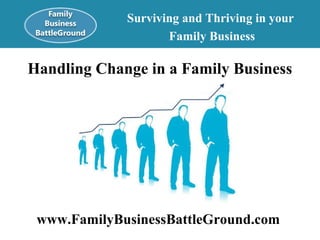 Surviving and Thriving in your  Family Business Handling Change in a Family Business www.FamilyBusinessBattleGround.com   