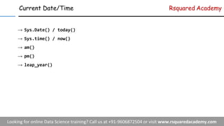 Handling Date & Time in R | PDF