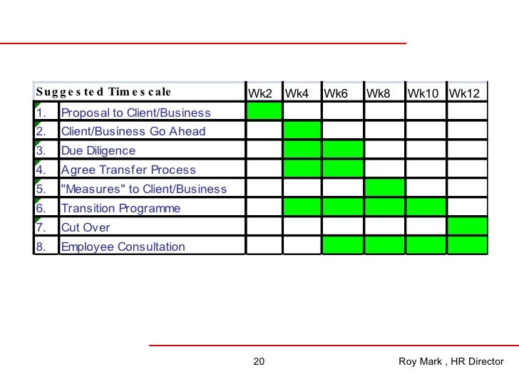 Handling A TUPE Transfer Management Briefing July 2009 No Logo