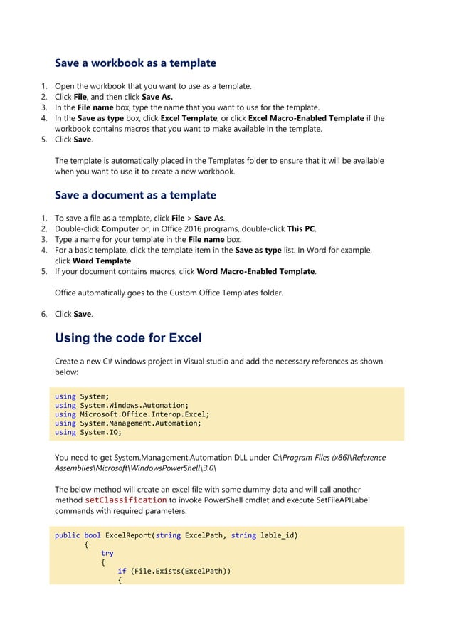 Microsoft Information Protection Implementation using C# and PowerShell ...