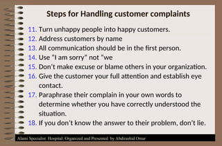 Handling Customer Complaints for the company policy | PPT