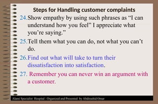 Handling Customer Complaints for the company policy | PPT