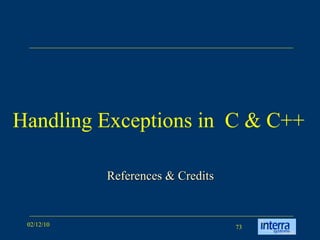 Handling Exceptions In C &amp; C++ [Part B] Ver 2
