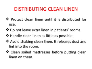 Reject Linen Examples HANDLING LINEN.pp IN infection, prevention | PPTX
