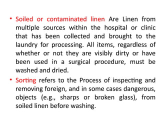 Reject Linen Examples HANDLING LINEN.pp IN infection, prevention | PPTX