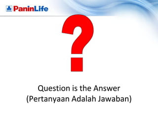 Question is the Answer
(Pertanyaan Adalah Jawaban)
 