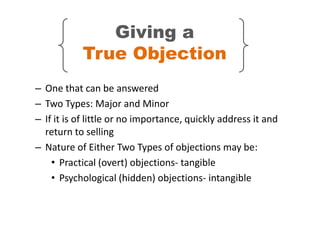 Handling objections | PPTX