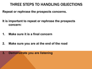Handling objections | PPTX