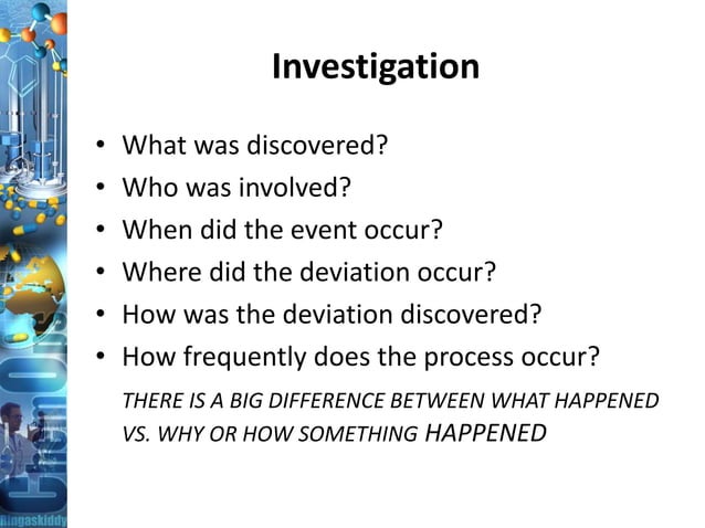 GMP Training: Handling of deviation | PPTX | Manufacturing Industry ...