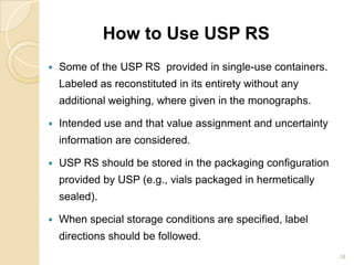 Usp Rse Vials Handling of Refernce Standards_Dr.A.Amsavel | PDF