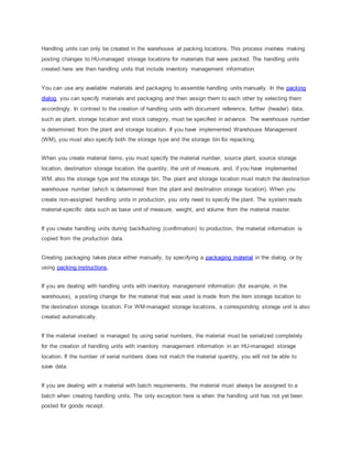 Unit Handling Inventory Handling unit management (lo hu) | DOCX