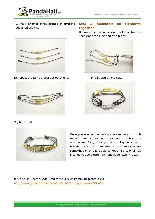 Hemp bracelet patterns for men