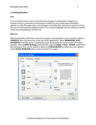 MS word | PDF