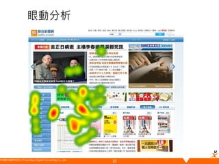 悠識數位顧問有限公司 UserXper Digital Consulting Co., Ltd.
-10-
眼動分析
10
 