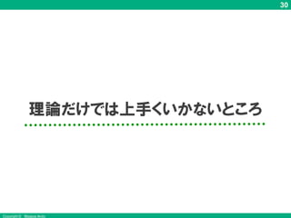 30
Copyright © Masaya Ando
理論だけでは上手くいかないところ
 