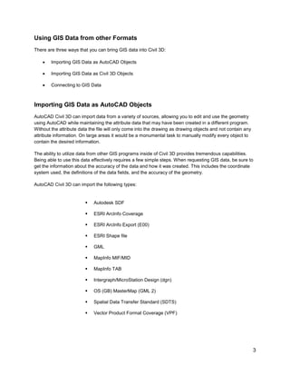 A practical guide to GIS in Civil 3D | PDF