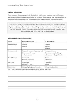Design Thinking - Handout | PDF