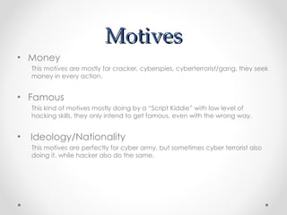 Motives ,[object Object],[object Object],[object Object],[object Object],[object Object],[object Object]
