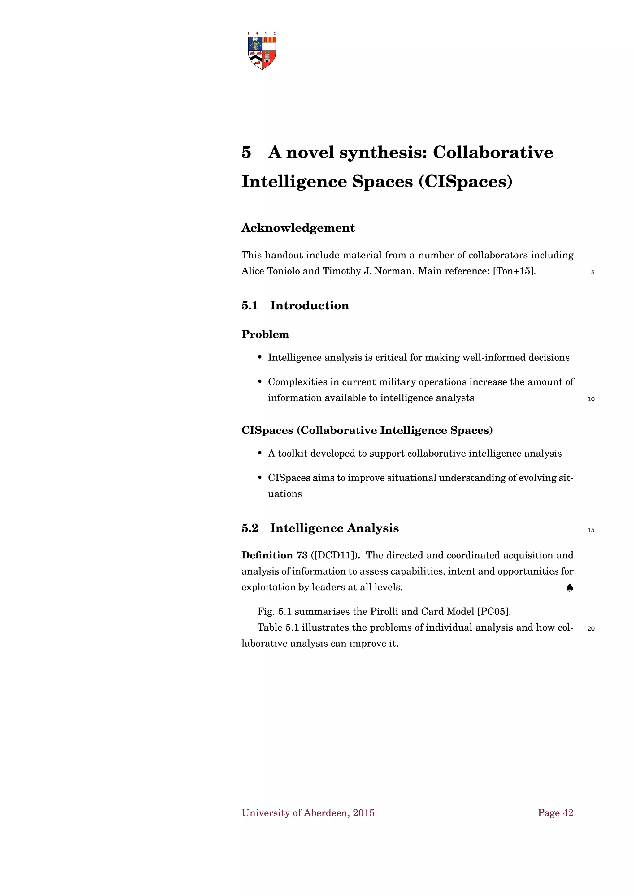 Frameworks • Deterministic Structured Argumentation
Figure 4.6: Graphical representation of Ex. 6.
Example 6.
R = { innocent(X) ←− notGuilty(X);
killer(oj) ←− DNAshows(oj),DNAshows(X) ⊃ killer(X);
DNAshows(X) ⊃ killer(X) ←− DNAfromReliableEvidence(X);
evidenceUnreliable(X) ←− collected(X,Y ),racist(Y );
DNAshows(oj) ←−;
collected(oj,mary) ←−;
racist(mary) ←− }
A = { notGuilty(oj);
DNAfromReliableEvidence(oj) }
Moreover, notGuilty(oj) = killer(oj), and
DNAfromReliableEvidence(oj) = evidenceUnreliale(oj). ♥ 5
ASPIC+ [Pra10; MP13; MP14]
Given a logical language L , and a set of strict or defeasible inference
rules — resp. ϕ1,...,ϕn −→ ϕ and ϕ1,...,ϕn =⇒ ϕ. A strict rule inference
always holds — i.e. if the antecedents ϕ1,...,ϕn hold, the consequent ϕ
holds as well — while a defeasible inference “usually” holds. Arguments 10
are constructed w.r.t. a knowledge base with two types of formulae.
Deﬁnition 47. An argumentation system is as tuple AS = 〈L ,R,ν〉 where:
• : L → 2L
is a contrariness function s.t. if ϕ ∈ ψ and:
– ψ ∉ ϕ, then ϕ is a contrary of ψ;
– ψ ∈ ϕ, then ϕ is a contradictory of ψ (ϕ = –ψ); 15
• R = Rd ∪ Rs is a set of strict (Rs) and defeasible (Rd) inference
rules such that Rd ∩Rs = ;
• ν : Rd → L , is a partial function.1
1Informally, ν(r) is a wff in L which says that the defeasible rule r is applicable.
University of Aberdeen, 2015 Page 30
 