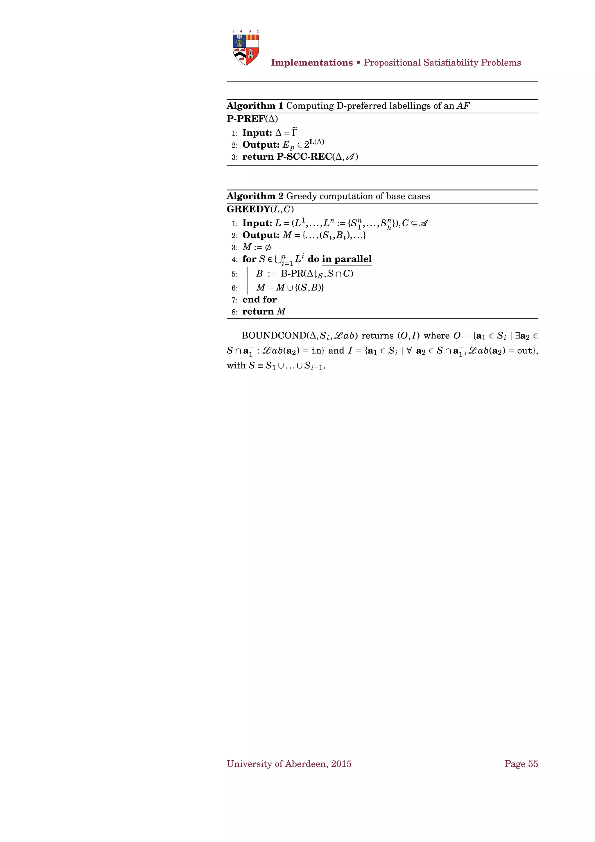 Frameworks • A Computational Framework
Convert to
ASPIC+ Argumentation
System
• Logical Language
• Inference Rules
• Contrariness Function
• ......
Structured
Argumentation
Framework
(SAF)
DAF
DAFEAF
Extended
Evidential
Framework
(EEAF)
Probabilistic
Extended
Evidential
Framework
Convert to
Convert to
Extended
Evidential
Framework
(EEAF)
Model
Probabilistic
Extended
Evidential
Framework
Associate
Probabilities
Convert toPrEAF
Associate
Probabilities
Semantics
Preserved
PrAF
Associate
Probabilities
Figure 4.9: [Li15]’s probabilistic argumentation architecture.
University of Aberdeen, 2015 Page 41
 