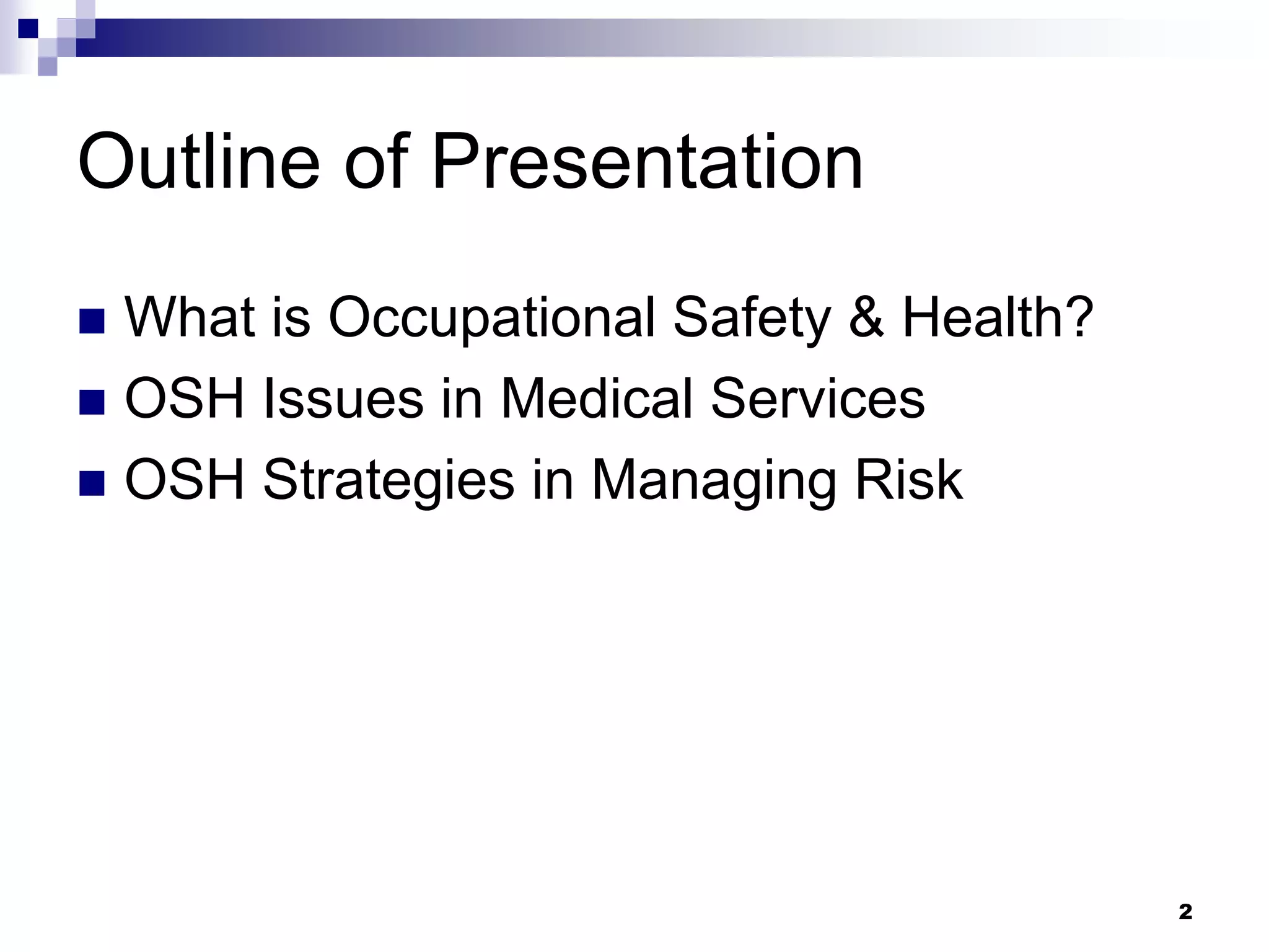 Handout-OSH in Medical Services rev.ppt
