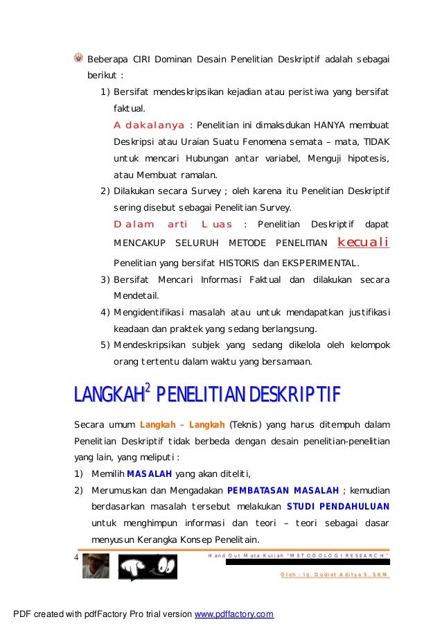 Penelitian Deskriptif