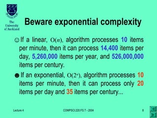 time complexity of algorithm presentation | PPT image.