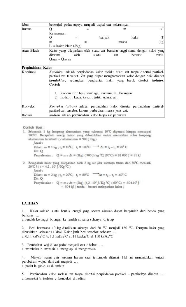 Handout 1 Kalor Dan Perpindahannya