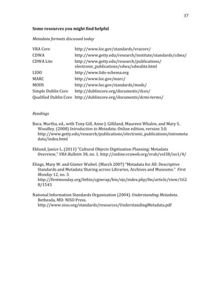 Handout 2 for Metadata Overview, SEI 2013 | PDF