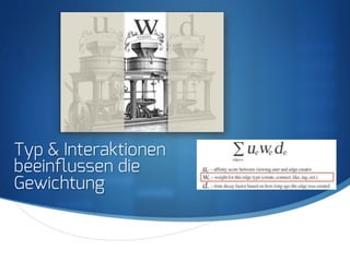 S
Typ & Interaktionen
beeinﬂussen die
Gewichtung
 