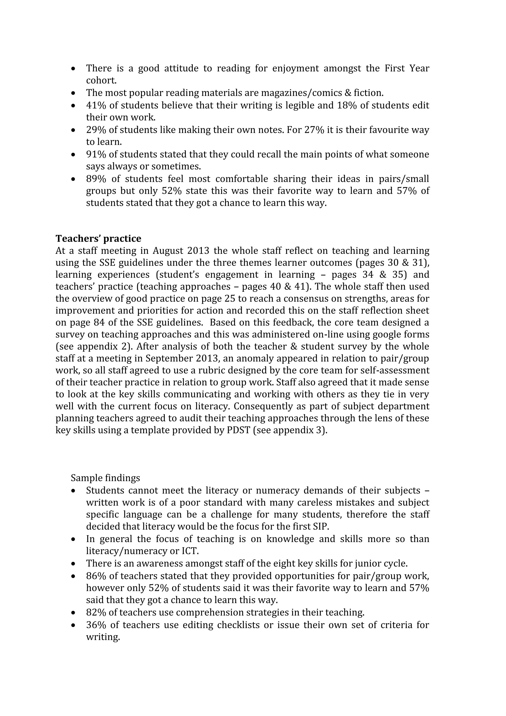 Handout 3 SSE case study school (self-evaluation report: literacy) | DOCX