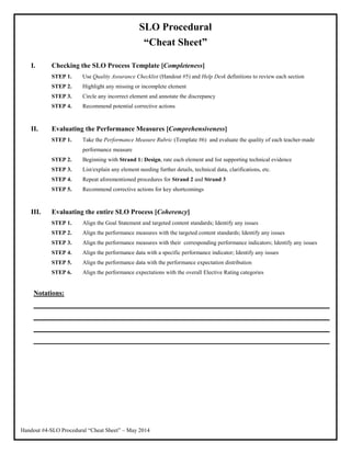 Handout #4 slo Procedural Cheat Sheet-May 2014-Final | DOCX