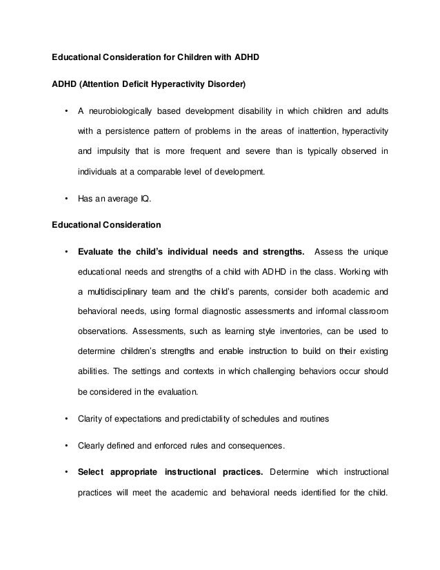 Link Between Adhd Academic Expectations >> Educational Consideration For Children With Adhd Link Between Adhd Academic Expectations >> Educational Consideration For Children With Adhd