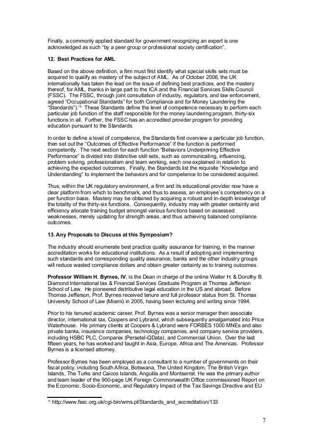 Cambridge Anti Money Laundering Lecture 2008